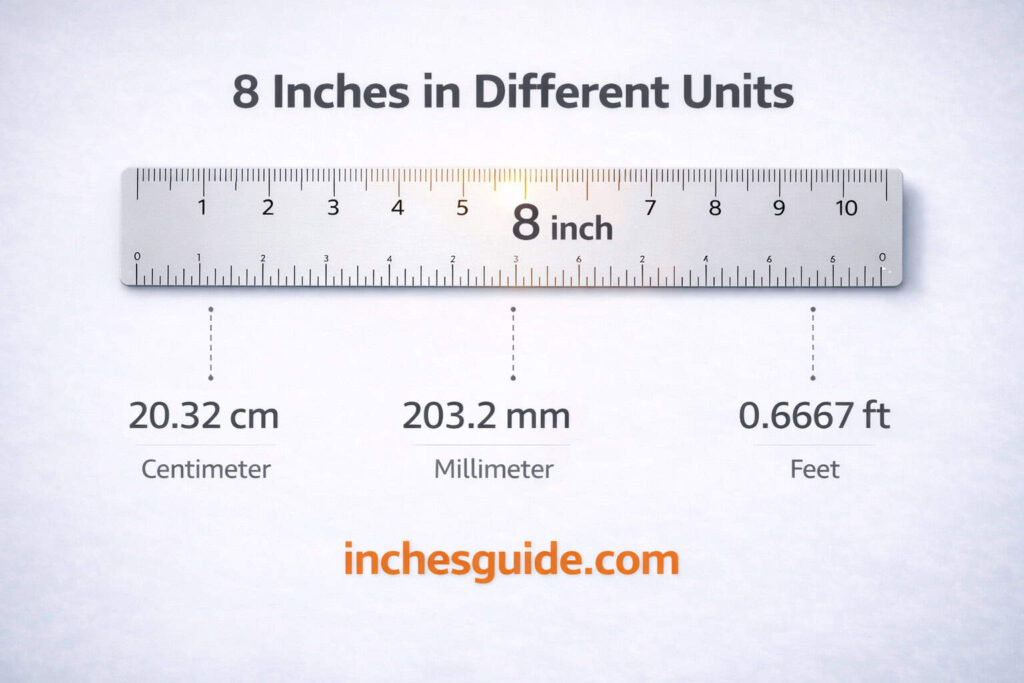 8 Inches in Different Units