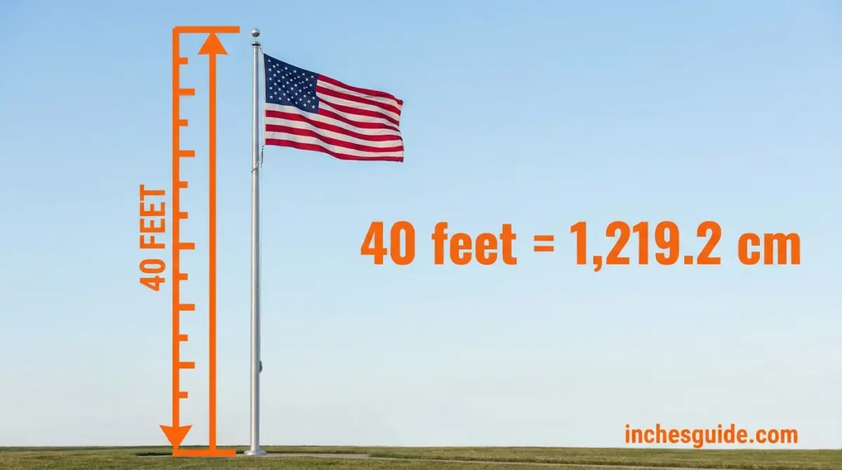 A 40 Foot Commercial Flagpole
