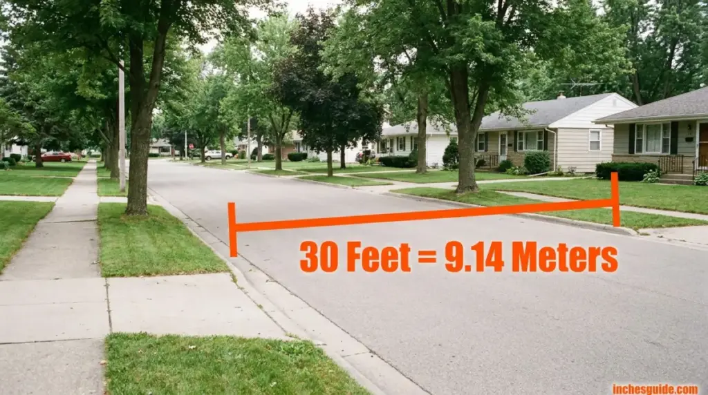 A Two-Lane Residential Street, Curb to Curb