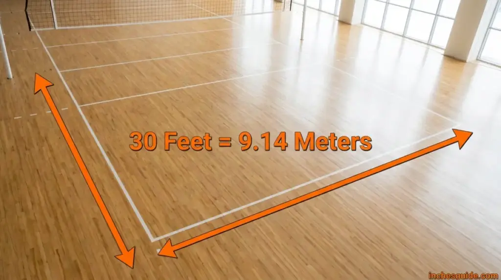 One Side of a Volleyball Court