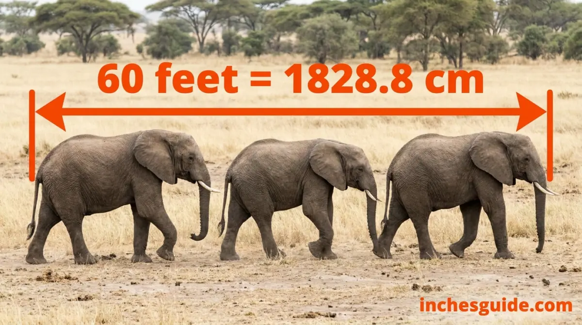 Three African Elephants in a Row