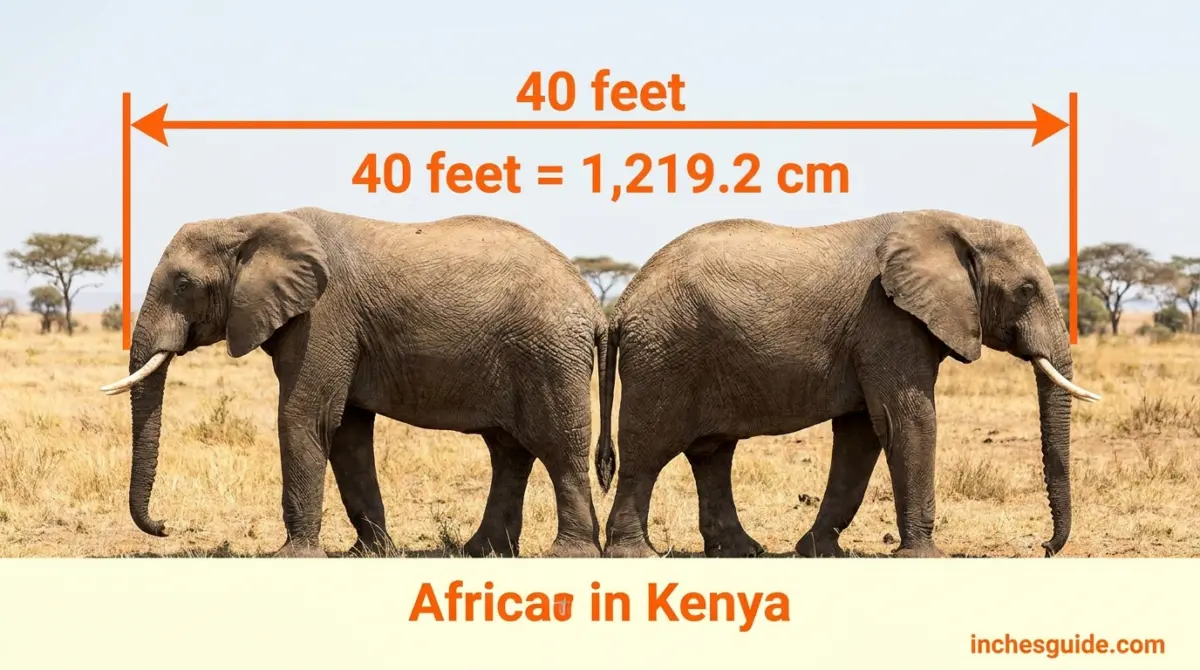 Two Adult Elephants, Nose to Tail