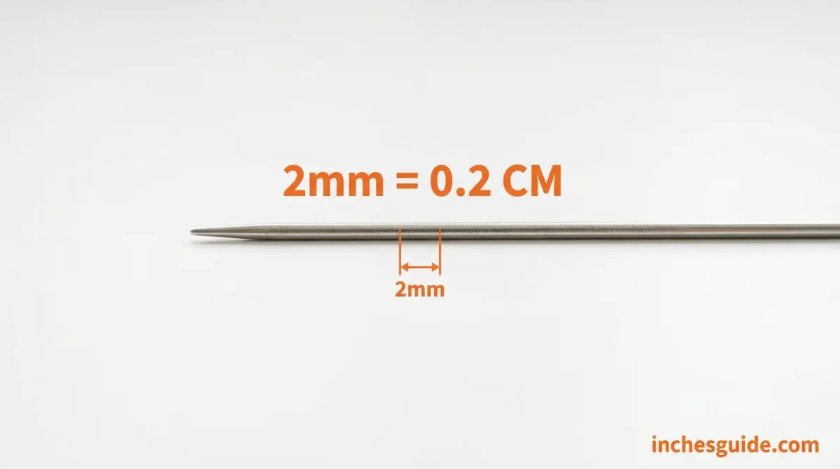 6. A US Size 0 Knitting Needle
