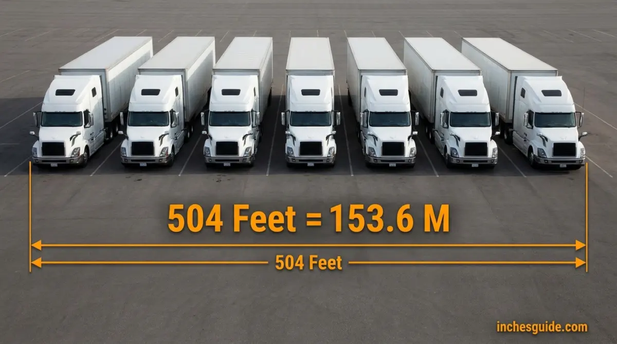 Seven Semi Trucks in a Row