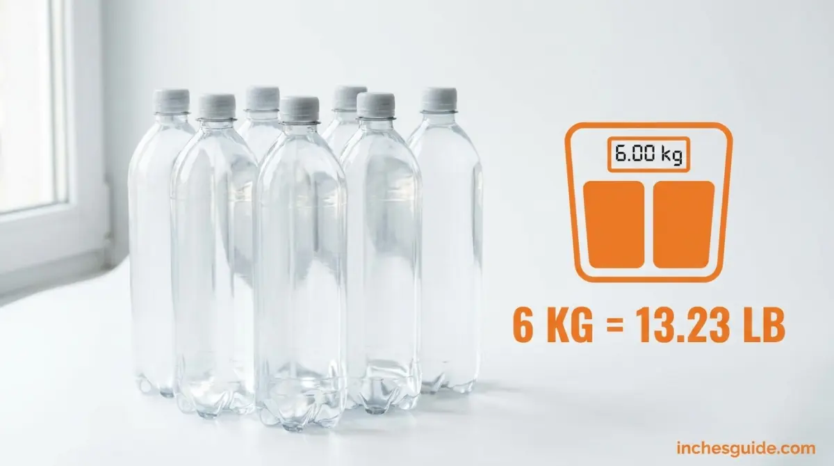 Six One-Litre Bottles of Water