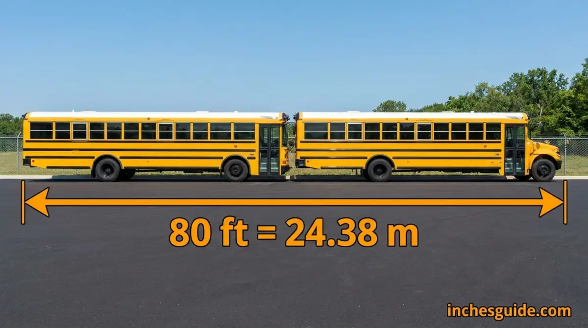 Two Full-Size School Buses, Nose to Tail